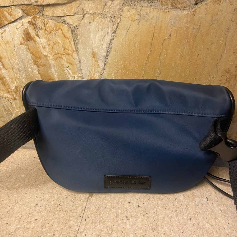 Christopher Kon crossbody ‘Fanny pack’ in rich navy blue shade with black detail - Picture 14 of 15